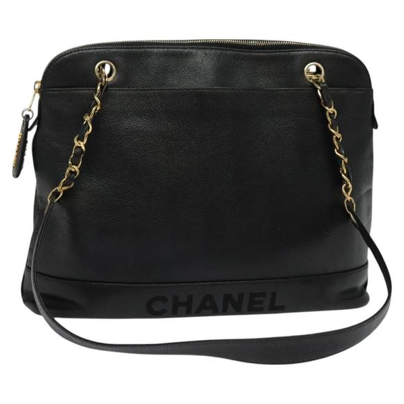Chanel Cc Black Leather shoulder - Picture 1 of 10
